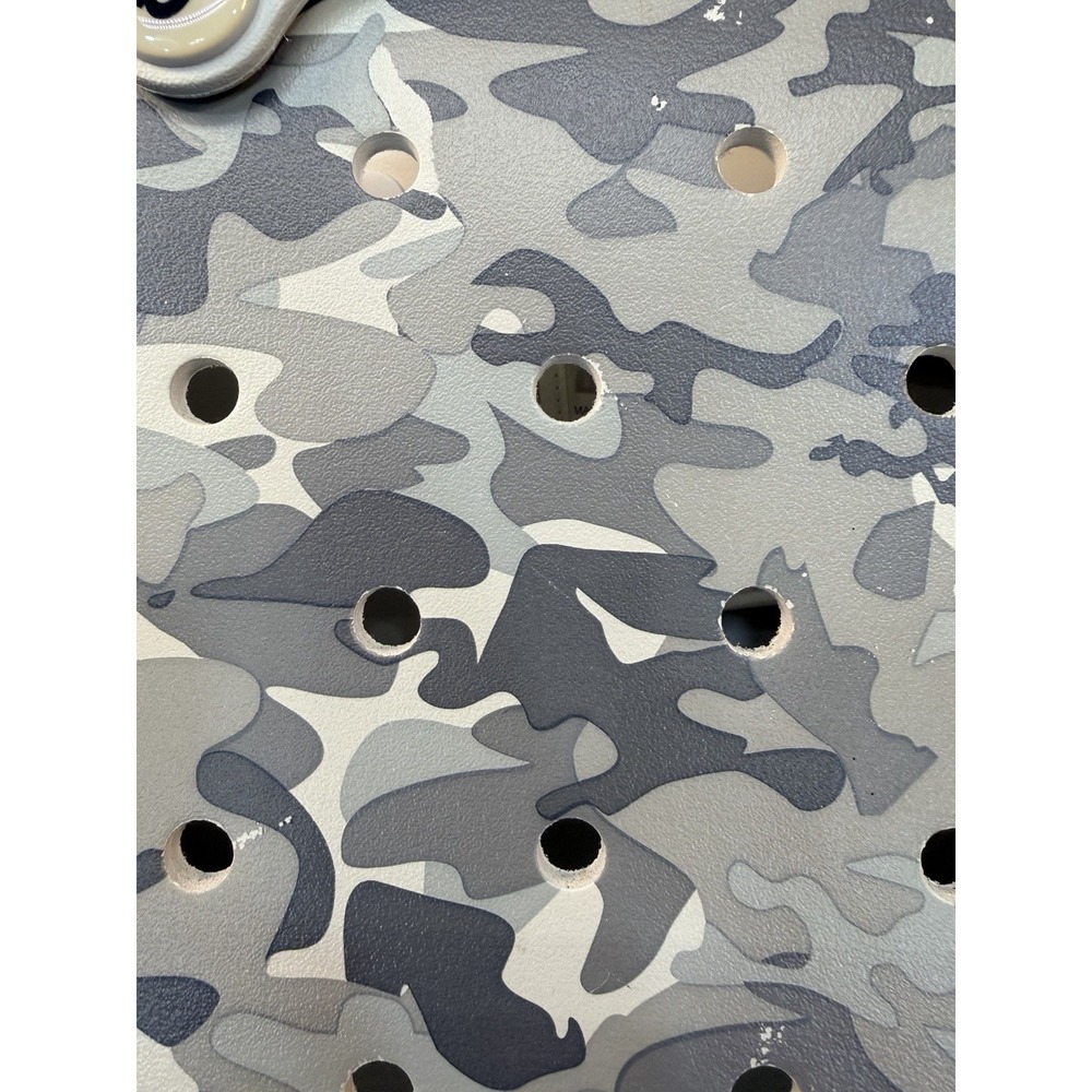 WHITE AND GRAY CAMO Baby BOGG BAG  14"x12"x4.5" With Plastic Zippered Pocket - Picture 3 of 14